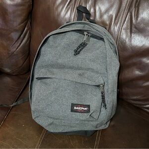Eastpak Rucksack / Backpack‎ Back To Work Gray Denim- EK93677H Padded. NWOT
